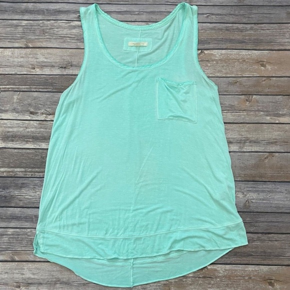 Anthropologie - Pure + Good Turquoise Luna Pocket Tank - Picture 2 of 9